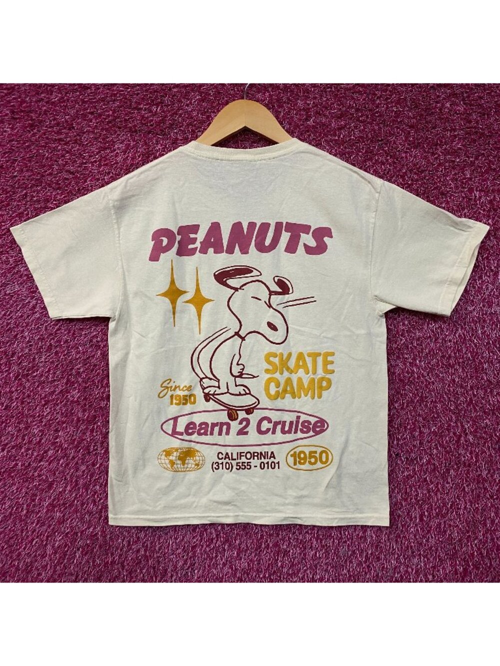 Peanuts Snoopy Skate Camp Boys Graphic T-Shirt Large